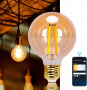 Aigostar Smart LED E27 Vintage Gl&uuml;hbirne mit App und Alexa und Google Sprachsteuerung