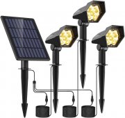 Ainostone 3-in-1 LED Solarstrahler mit Erdspie&szlig;