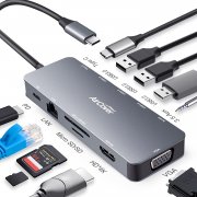 Aircover 11in1 USB C Adapter Hub mit 4K@60Hz HDMI und DP