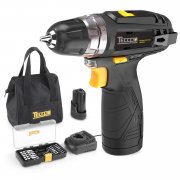 Akku-Bohrschrauber mit 12V von TECCPO mit Zubeh&ouml;r Set mit 30% Rabatt