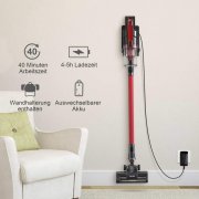 Akku Staubsauger - 2200mAh Entfernbarer Lithium-Ionen Akku mit Wandhalterung