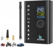 Allezard 12V 3000mAh Akku Kompressor f&uuml;r Auto, Fahrrad, Motorrad und mehr