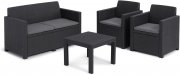 Allibert by Keter Gartenlounge Set Alabama 4-teilig inkl. Sitzkissen