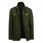 Allthemen Wollmantel f&uuml;r Herren - Gr&uuml;n (Gr. M) f&uuml;r 19,99&euro;
