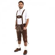 Almbock Trachtenlederhose Herren Kniebund | Original Bayerische f&uuml;r 79,99&euro; statt 99,99&euro;