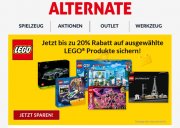 Alternate - Bis zu 20% Rabatt auf ausgew&auml;hlte LEGO Produkte