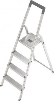 Aluminium Stufen-Stehleiter Arbeitsh&ouml;he (max.): 2.6 m Hailo S 150 8924-321 Silber f&uuml;r 62,99&euro;