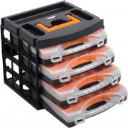 Alutec Sortimentskoffer-Set mit jeweils 16 F&auml;cher pro Koffer