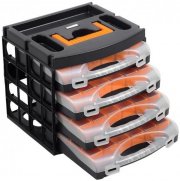 Alutec Sortimentskoffer-Set mit jeweils 16 F&auml;cher pro Koffer