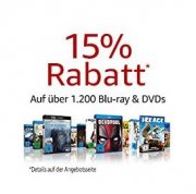 Amazon: 15% Rabatt auf Blu-rays und DVDs