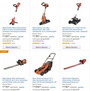 Amazon: 20% Rabatt beim Kauf eines Black+Decker Gartenger&auml;tes
