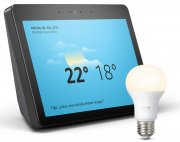 Amazon Echo Show (2. Generation) + Philips Hue Lampe 9,5W E27 