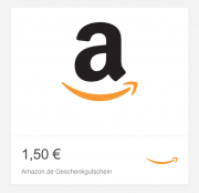 Amazon Gutschein 1,00 &euro; F&Uuml;R 1,50 &euro;