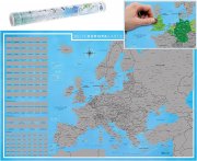 [Amazon] XXL Europakarte zum Rubbeln I silber I mit L&auml;nder-Flaggen I 89 x 59 cm