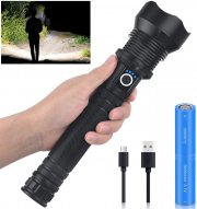 Amzyigou Long-P70 Aufladbare 90000 Lumen Akku LED-Taschenlampe