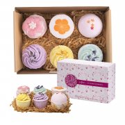 ANJOU Badebomben Geschenk-Set mit 6 St&uuml;ck Badekugeln 