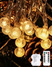 Aogled 10 Meter 100LED Kugel Lichterkette mit Fernbedienung und 8 Licht-Modi