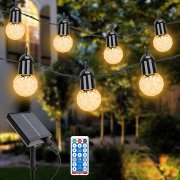 Aogled 15 Meter Solar Lichterkette mit Fernbedienung