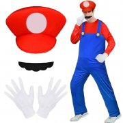 Aomig 4-teiliges Cosplay-Set mit M&uuml;tze, Hose, Bart & Handschuhen f&uuml;r nur 12,74&euro;