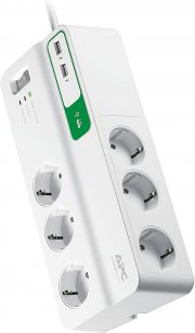 APC Surge Protector PM6U-GR 6-fach Steckdosenleiste mit 2 USB-Ladeausg&auml;nge