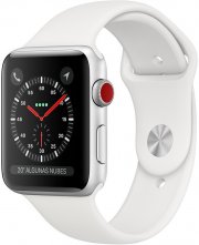 Apple Watch Series 3 GPS+LTE 38mm Silver Alu Wei&szlig;es Sportarmband