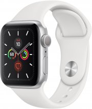 Apple Watch Series 5 GPS 44mm Aluminium silber mit Sportarmband f&uuml;r 367,91 Euro