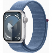 Apple Watch Series 9 GPS 41mm Aluminiumgeh&auml;use Silber Sport Loop Winterblau
