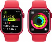 Apple Watch Series 9 GPS + Cellular 41mm Aluminiumgeh&auml;use rot mit Sportband
