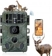 Apuppcvd WLAN 4K 30MP Wildkamera mit Nachtsicht, Bewegungsmelder und Bluetooth