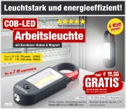 Arbeitsleuchte AL-325 mit COB-LED, Karabiner-Haken, Magnet, 4W, 320 lm