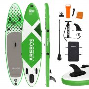 Arebos SUP-Board Stand up Paddling Set mit Alu-Paddel, Hochdruck-Pumpe, Transportrucksack