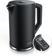 Arendo Elegant 1,5 Liter Edelstahl Wasserkocher mit Temperatureinstellung