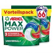 Ariel Max Power Pods Universal+ (66 W&auml;schen) f&uuml;r 22,99&euro; bei Amazon