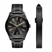 Armani Exchange Herren Analog Quarz Uhr mit Edelstahl Armband AX7102