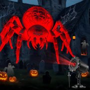 artcool Indoor und Outdoor Rote Spinne 3D Dynamische Halloween Projektor
