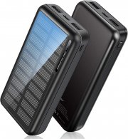 ARTINABS 30000mAh Solar Powerbank mit 2 Ausg&auml;ngen und LED-Batterieanzeige