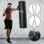 ArtSport Boxsack 30kg gef&uuml;llt mit 4-Punkt Stahlkette und Karabinerhaken