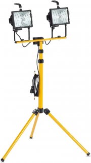as - Schwabe 2x 400W Halogen-Fluter mit Stativ inklusive Leuchtmittel