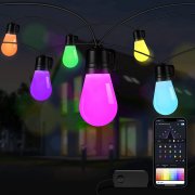 ASAHOM 15 Meter Smart LED Bluetooth RGB Lichterkette mit App-Steuerung