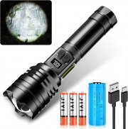 ASORT wiederaufladbare 30000 Lumen LED Taschenlampe mit COB-Seitenlicht