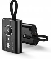 AsperX 10000mAh Power Bank mit PD 30W Schnellladefunktion und USB-C Input&Output Kabel