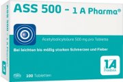  Ass 500-1a Pharma Tabletten (Schmerztabletten) 100 St&uuml;ck nur 2,95&euro; incl. Versand!!!