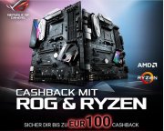 ASUS Cashback Asus ROG und Ryzen. Bis zu 100 EUR zur&uuml;ck!