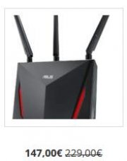 ASUS RT &ndash; AC86U Wireless AC 2900Mbps Gigabit Router Gearbest EU Lager f&uuml;r 147&euro;