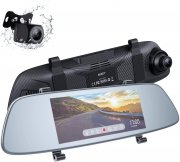 AUKEY 6.8 Zoll 1080p Spiegel Dashcam mit LCD-Touchscreen und R&uuml;ckfahrkamera