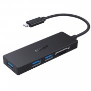AUKEY USB C Hub mit SD & Micro SD Kartenslots und 3 USB 3.0 Anschl&uuml;sse