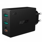 AUKEY USB C Ladeger&auml;t 42W 3 Ports USB Netzteil 