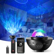 AUKUK LED Galaxy Sternenhimmel Projektor mit Bluetooth Lautsprecher