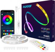 AUOOP Dreamcolor 10 Meter RGB LEDStreifen dimmbar mit Musik Sync und APP Steuerung