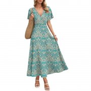 AUSELILY Boho Sommerkleid Bodenlang im Angebot